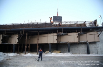 Строительство левобережной развязки Президентского моста в Ульяновске завершено на 60%